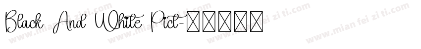 Black And White Pict字体转换